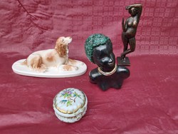 1 ft os aukció. Herendi,  Bakodi szobor, majolika, Izsépy