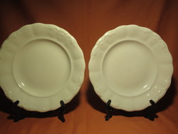 12 db Zsolnay fehér lapos tányér
