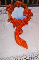 Richly carved antique hand mirror for beautiful craft work