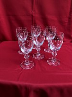 Polished stemmed glass set /crystal/