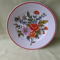Hollóházi porcelán virágos tányér, dísztányér