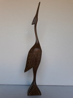 "marbors részére" Nagy méretű faragott fa gém figura, 43 cm