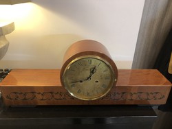 Inlaid fireplace clock