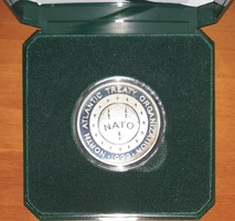 Hungarian nato accession silver medal + original case