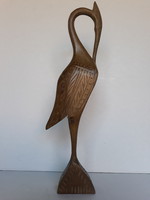 "marbors részére" Nagy méretű faragott fa gém figura, 36 cm