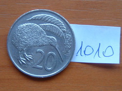 New Zealand New Zealand 20 cent 1977 (L) Kiwi bird, Elizabeth II, Copper-Nickel # 1010