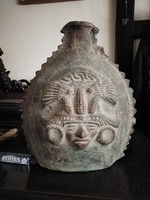Mayan Inca Aztec serrated jar 34 cm high