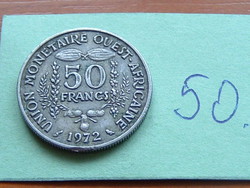 NYUGAT AFRIKA 50 FRANK FRANCS 1972 (c+o) (F.A.O.)  Réz-nikkel 50.