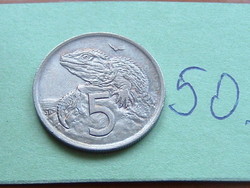 New Zealand new zealand 5 cents 1969 tuatara (bridge lizard), copper-nickel 50.
