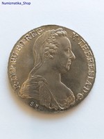 1780 Ezüst Mária Terézia tallér SF. utánveret (No: 21/05.)