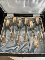 Set of silver coffee, mocha spoons