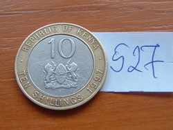 Kenya 10 shillings 1997 president daniel t. Arap moi binetal # 527