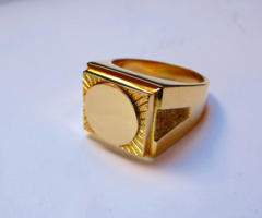 Vastag arany pecsétgyűrű,gravírozható!
