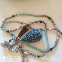 Slightly oxidized Native American turquoise necklace