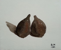 Miklós Borsos - 17 x 21 cm ink, walnut marrow 1983