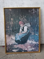 Mihály Munkácsy: woman carrying a rod