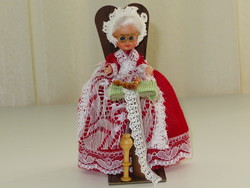 Belgian lace mixer, folk costume, small ornament doll
