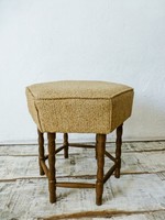 Retro wooden legs ottoman seat, puff, stool