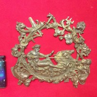 Cast bronze, copper applique ornament, image.