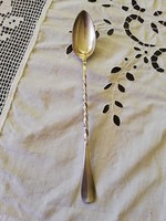 Silver-plated twisted long-handled hacker spoon