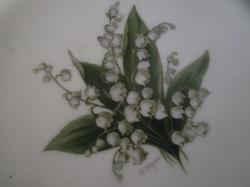 Porcelain - 5 pcs - schumann - lily of the valley - 5 plates with lacy edges