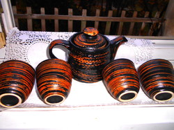 Gorka lívia style ceramic set -plastic surface (purchased from the 70's gallery)