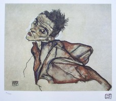 Egon Schiele számozott litográfia