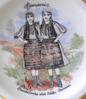 Romanian porcelain plate, decorative plate