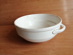 Old granite large bowl with handles 29 cm