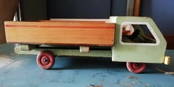 Fa teherautó, régi fa játék az 50-60-as évekből