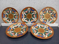 Japanese plate set with hand painted marked antique c1940