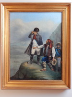 Biedermeier korabeli festmény,Zsoldos,1848,Napóleoni csata