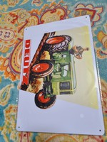 Traktor- Deutz retró -vintage hatású Fém dekor tábla