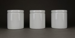 1G266 Régi porcelán patika tégely 3 darab