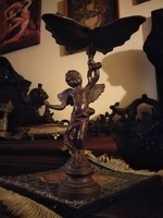 Cast iron antique angel statue