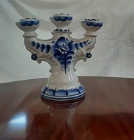 4342 - Old gel Russian porcelain candle holder