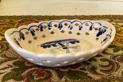 Delfti oval openwork bowl