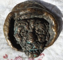 Old man's head - bronze statue - ernő tóth?