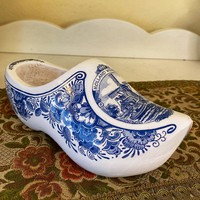 Delft-style “Dutch” wooden slippers