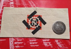 NSDAP náci, horogkeresztes TENO karszalag + győzelmi érme