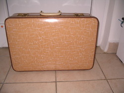 Régi, kemény falú,  Csehszlovák bőrönd 55x38x15 cm.