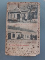 Régi képeslap 1904 Törökszentmiklós Piac tér Könyvnyomda fotó levelezőlap