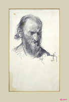Ismeretlen szerzőtől, férfi portré, tanulmány ceruzarajz 1925-ből.