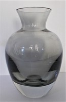 Sommerso füstüveg váza /murano-i vagy cseh /