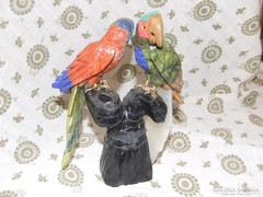Különleges Perui ásvány papagájok ,dísztárgy