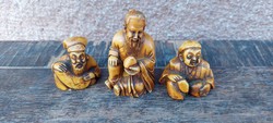 3 Chinese figure statues
