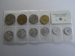 1983 fóliás forgalmi sor UNC érmékkel