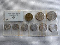 1971 fóliás forgalmi sor UNC érmékkel (legelső forgalmisori évjárat!) Éppen fél évszázados!!