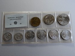 1981 fóliás forgalmi sor UNC érmékkel FAO 10 forinttal!!