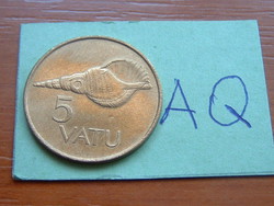 VANUATU 5 VATU 1999 Tritonkürt csiga Nikkel-sárgaréz Királyi pénzverde, Llantrisant #AQ